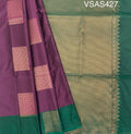 VSAS427 - purple color body , green color pallu , blouse.