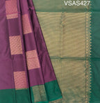 VSAS427 - purple color body , green color pallu , blouse.