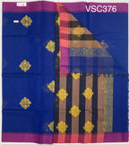 VSC376 - royal blue color body, pallu,blouse.