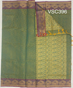 VSC396 - pastel green color body, pallu,blouse.