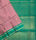 VSM257 - onion pink color body , peacock green color pallu , blouse&nbsp;