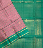 VSM257 - onion pink color body , peacock green color pallu , blouse&nbsp;