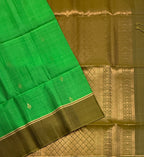 VSM123 - green color body , mehandi green color pallu , blouse&nbsp;