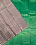 VSM265 - grey color body , peacock green color pallu , blouse&nbsp;