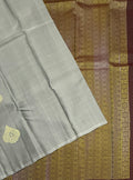 VSM26 - grey color body , brown color pallu , blouse