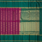 VSCB193 - purple color body , bottle green color pallu , blouse - Pure silk saree