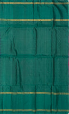 VSCB193 - purple color body , bottle green color pallu , blouse - Pure silk saree
