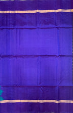 VSCB629 - peacock green color body , violet color pallu , blouse - Pure silk saree