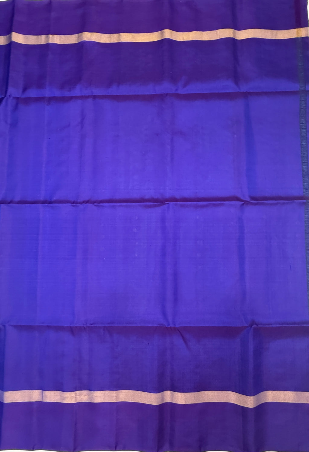 VSCB630 - peacock blue color body , violet color pallu , blouse - Pure silk saree