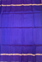 VSCB630 - peacock blue color body , violet color pallu , blouse - Pure silk saree