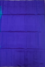 VSCB632 - peacock blue color body , violet color pallu , blouse - Pure silk saree