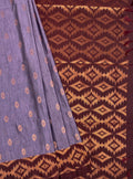 VSAS870 - lavender color body , coffee brown color pallu , blouse.
