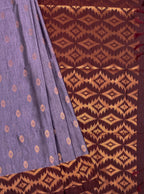 VSAS870 - lavender color body , coffee brown color pallu , blouse.