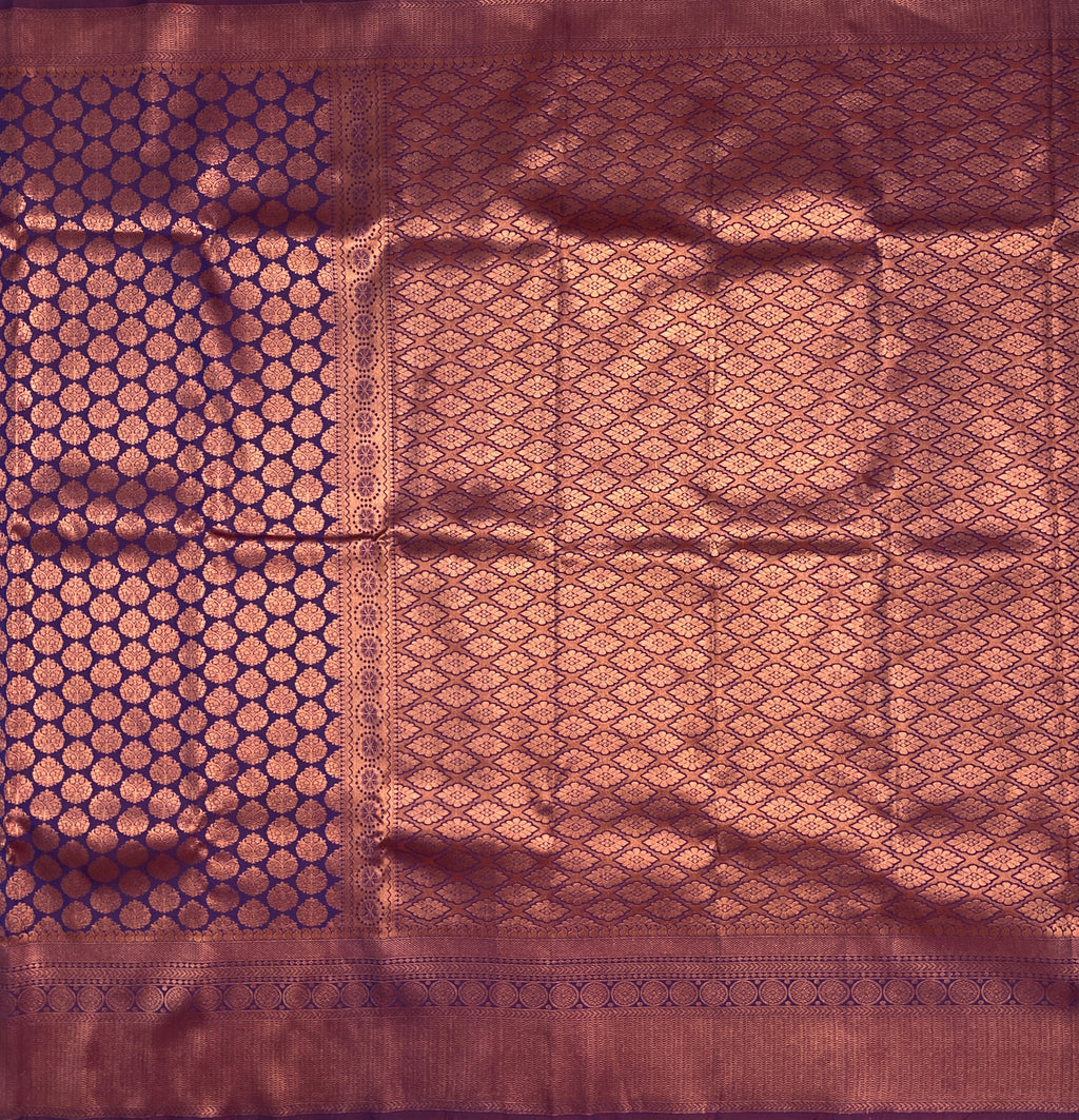VSAS58 - violet color body, pallu , blouse.