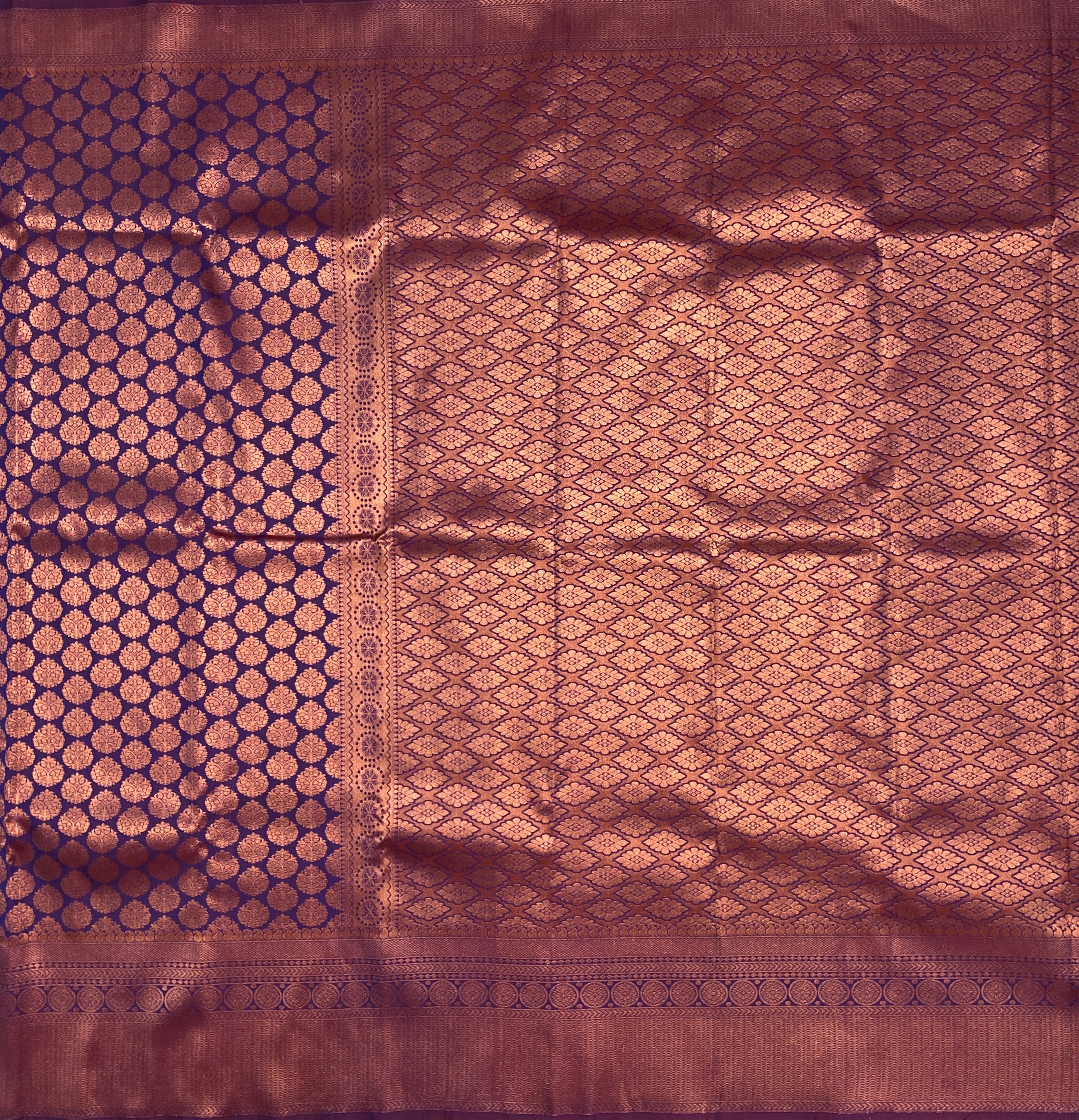 VSAS58 - violet color body, pallu , blouse.