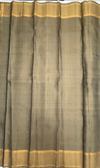 VSF1085 - green color body , beige color pallu,blouse - Pure silk saree