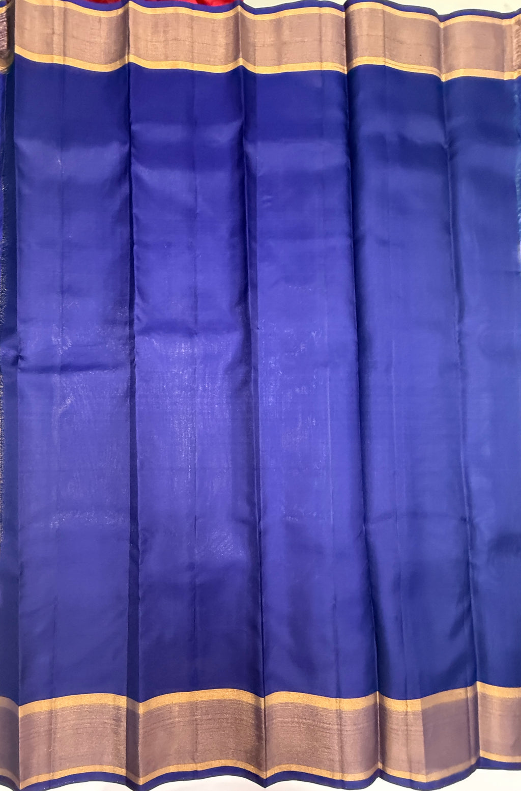 VSF1090 - dual green color body , violet color pallu,blouse - Pure silk saree