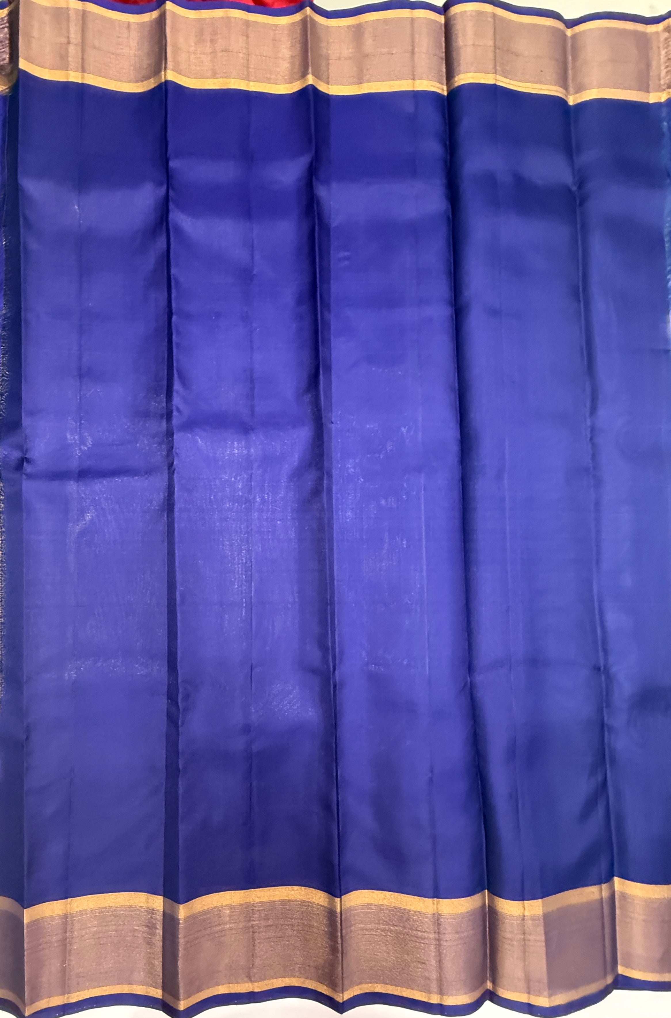VSF1090 - dual green color body , violet color pallu,blouse - Pure silk saree
