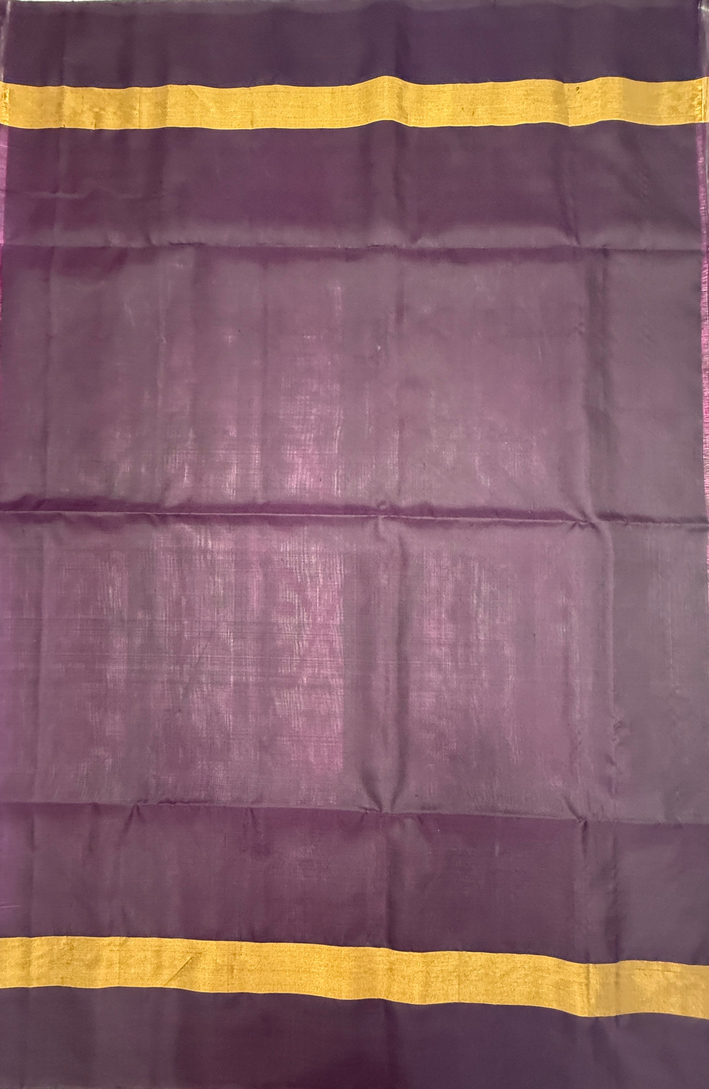 VSIS463 - milk rose color body , purple color pallu , blouse - Pure silk saree