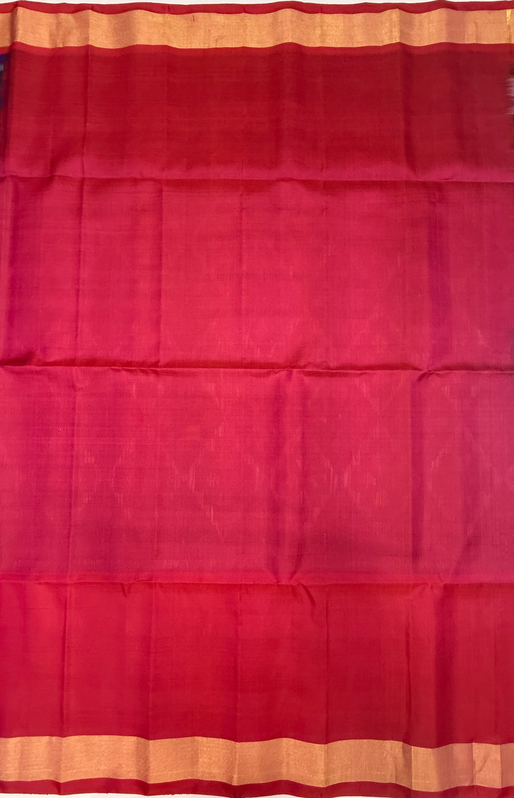 VSIS464 - navy blue color body , red with pink color pallu , blouse - Pure silk saree