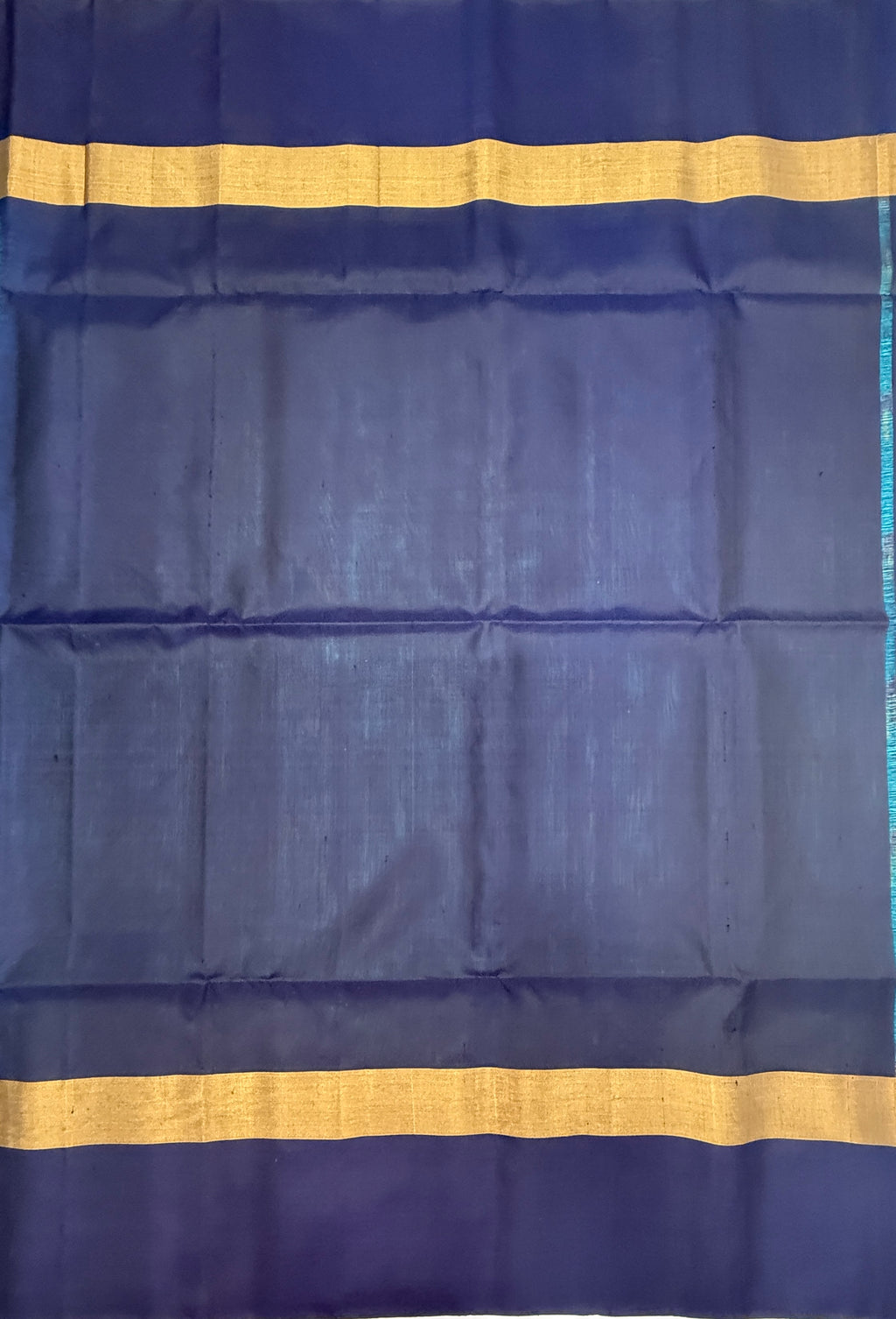 VSIS465 - sky blue color body , navy blue color pallu , blouse - Pure silk saree