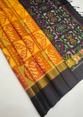VSIS467 -honey brown color body , purple color pallu , blouse - Pure silk saree