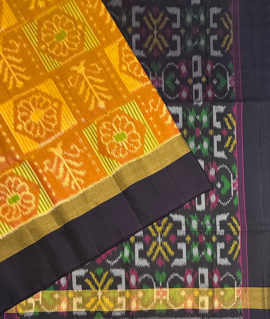 VSIS467 -honey brown color body , purple color pallu , blouse - Pure silk saree