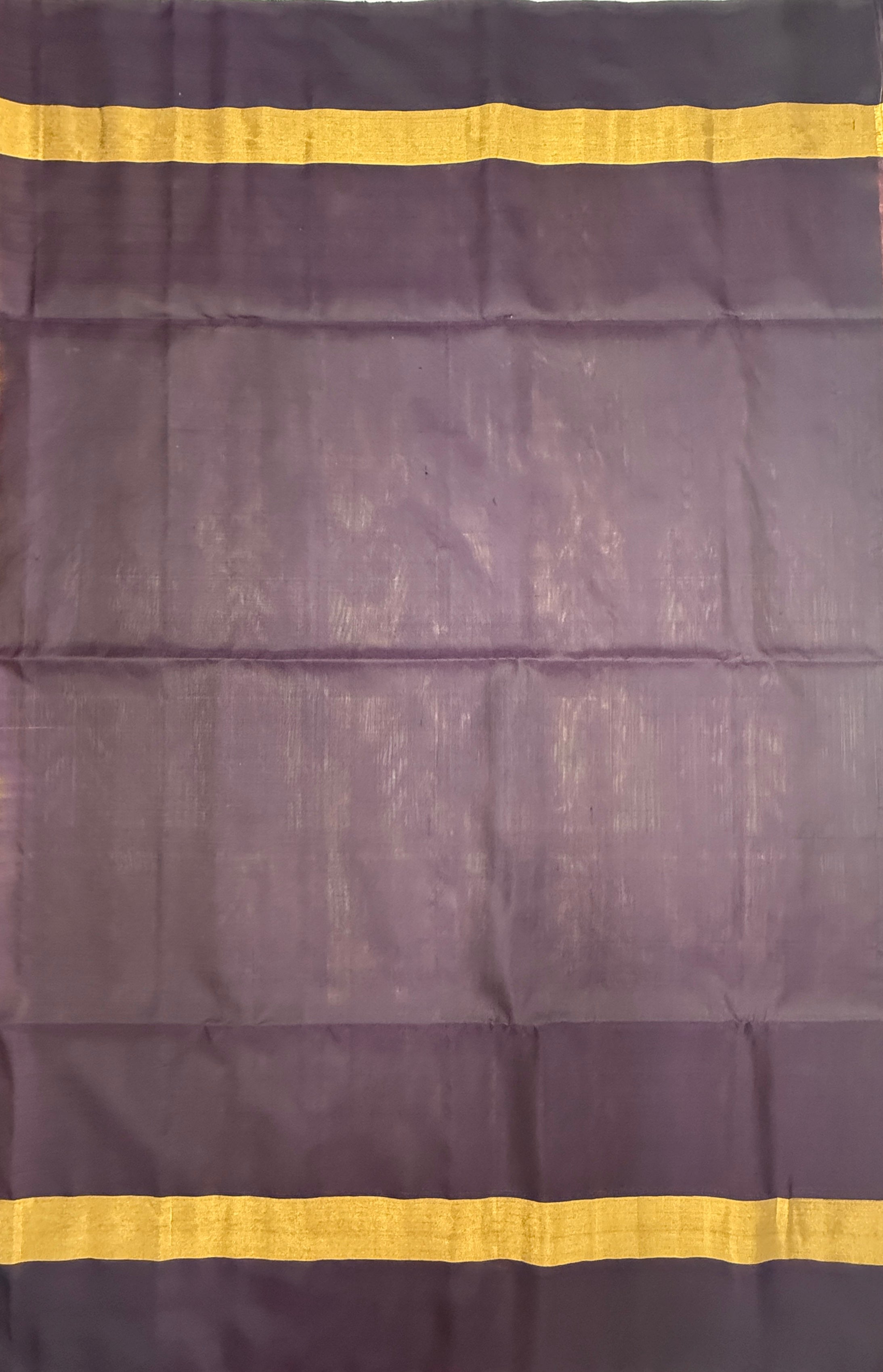 VSIS467 -honey brown color body , purple color pallu , blouse - Pure silk saree