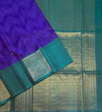 VSF1099 - ink blue color body , peacock blue color pallu,blouse - Pure silk saree