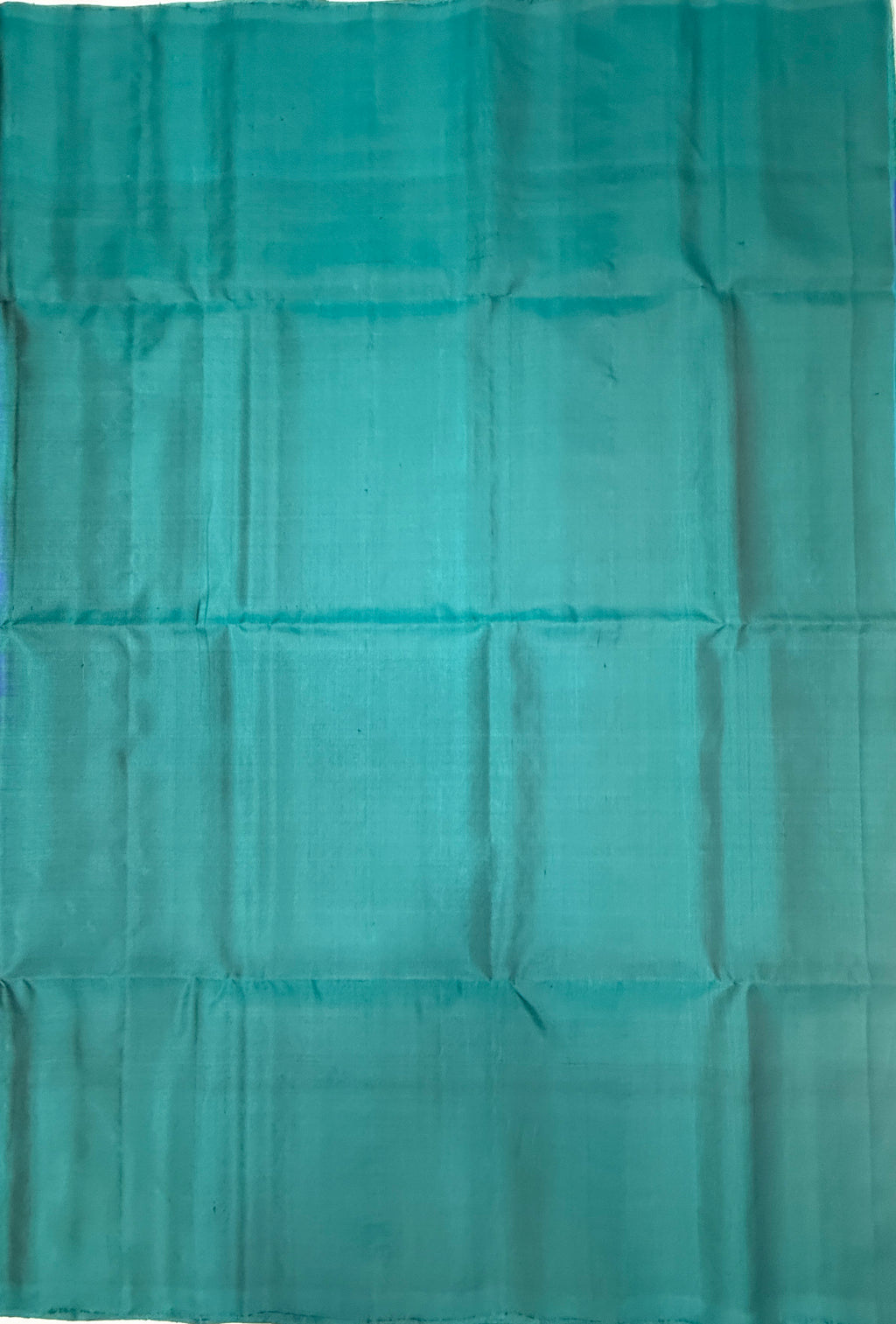 VSF1099 - ink blue color body , peacock blue color pallu,blouse - Pure silk saree