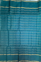 VSF1105 - peacock blue color body , color pallu,blouse - Pure silk saree