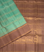 VSF1106 - pastel green color body , onion pink color pallu,blouse - Pure silk saree