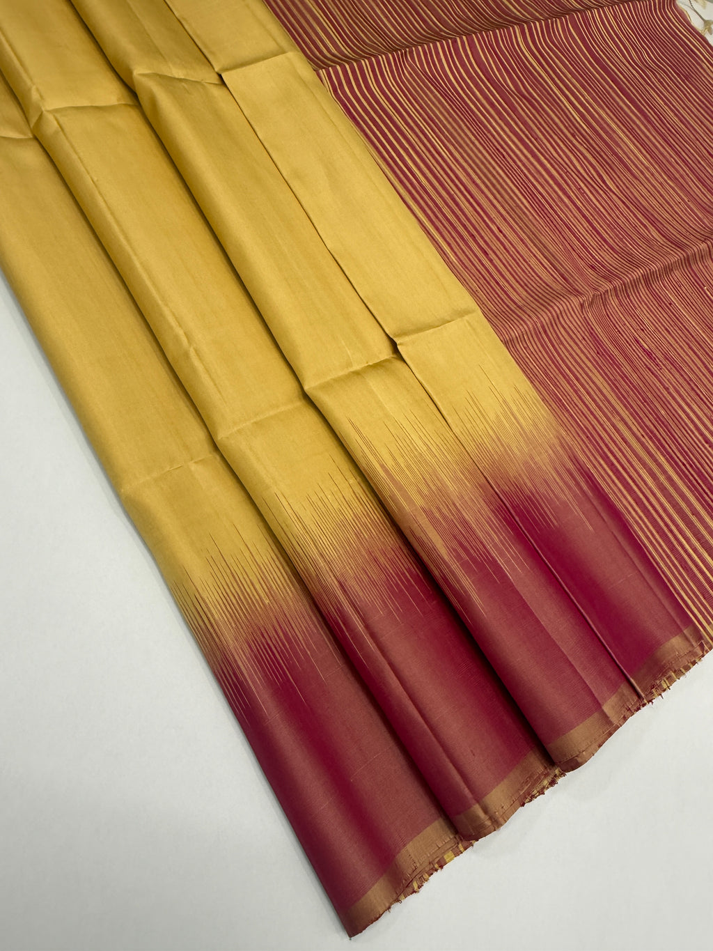 VSD154 -sandal color body , pink with sandal color pallu,blouse - Pure silk saree