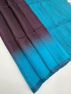 VSD159 - dark purple color body , blue color pallu,blouse - Pure silk saree