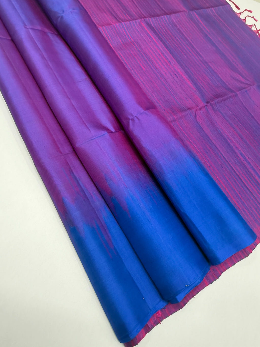 VSD161 -violet color body , pink color pallu,blouse - Pure silk saree