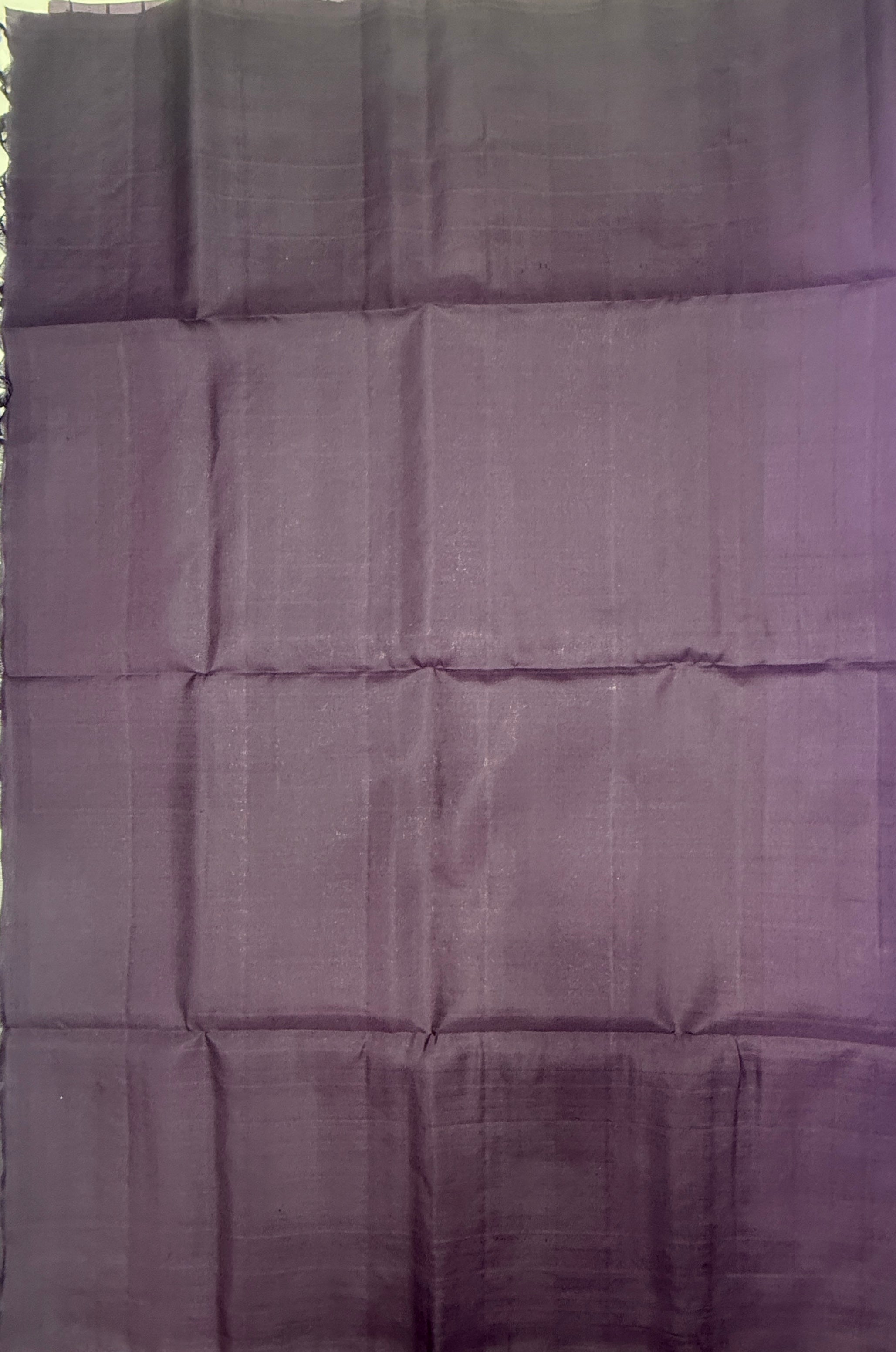 VSF1109 - lavender color body , dark purple color pallu,blouse - Pure silk saree