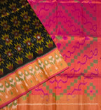 VSIS470 - black color body , pink color pallu , blouse - Pure silk saree