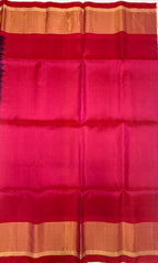 VSIS473 - black color body , pink color pallu , blouse - Pure silk saree