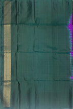 VSA72 - purple color body & bottle green color pallu , blouse pure silk saree