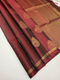 VSM373 - maroon color body , color pallu , blouse&nbsp;