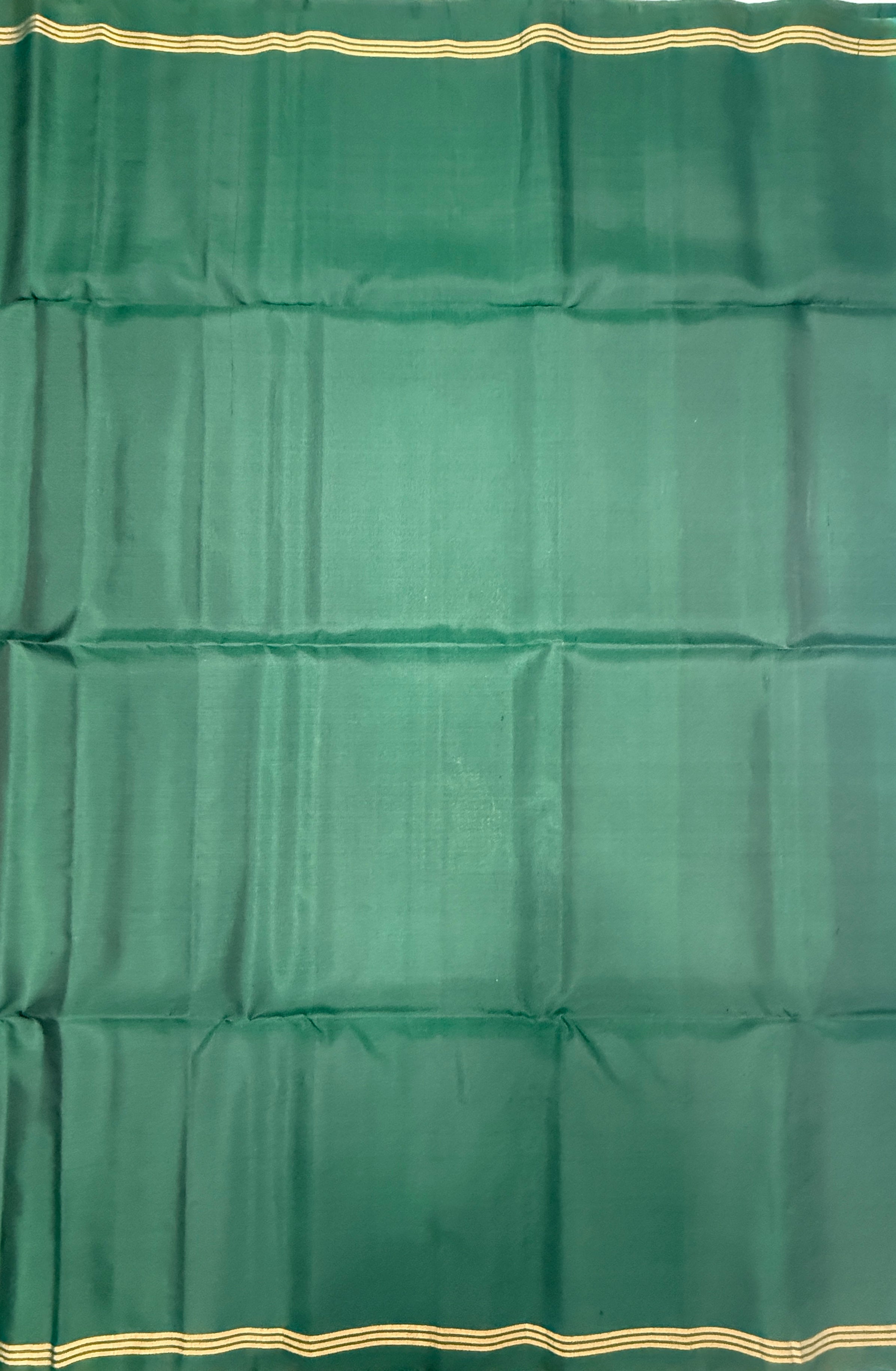 VSM375 - dark green color body , color pallu , blouse