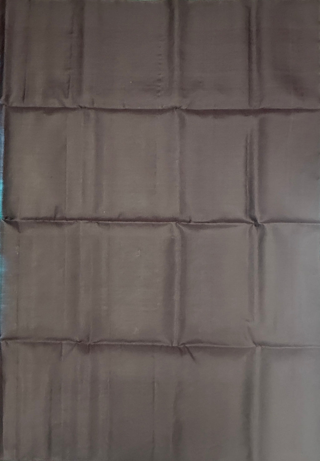 VST253 - peacock green color body , daark brown color pallu , blouse - Pure silk saree