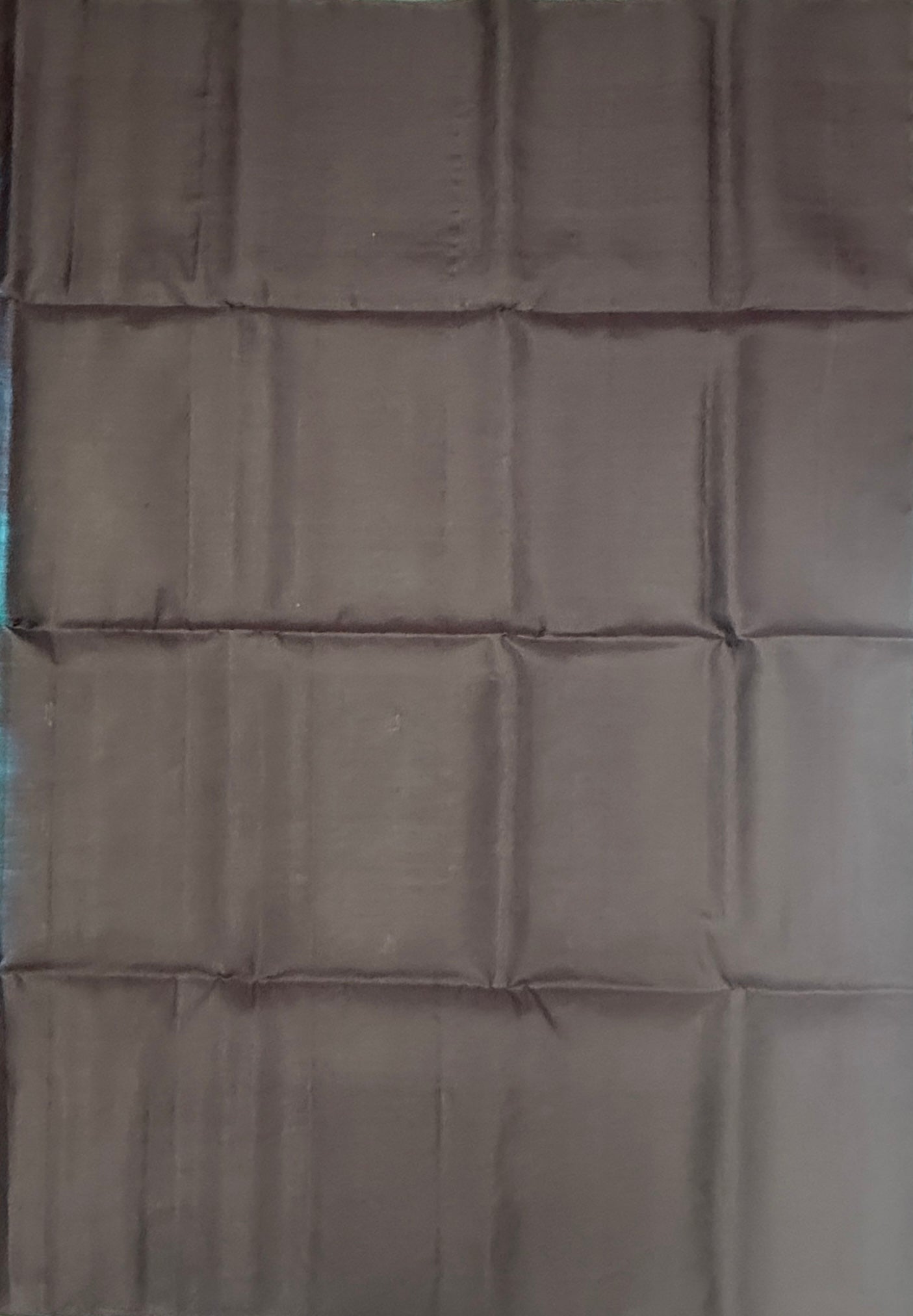 VST253 - peacock green color body , daark brown color pallu , blouse - Pure silk saree