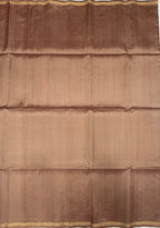 VSS492 - chocolate brown color body, pallu , blouse pure silk saree