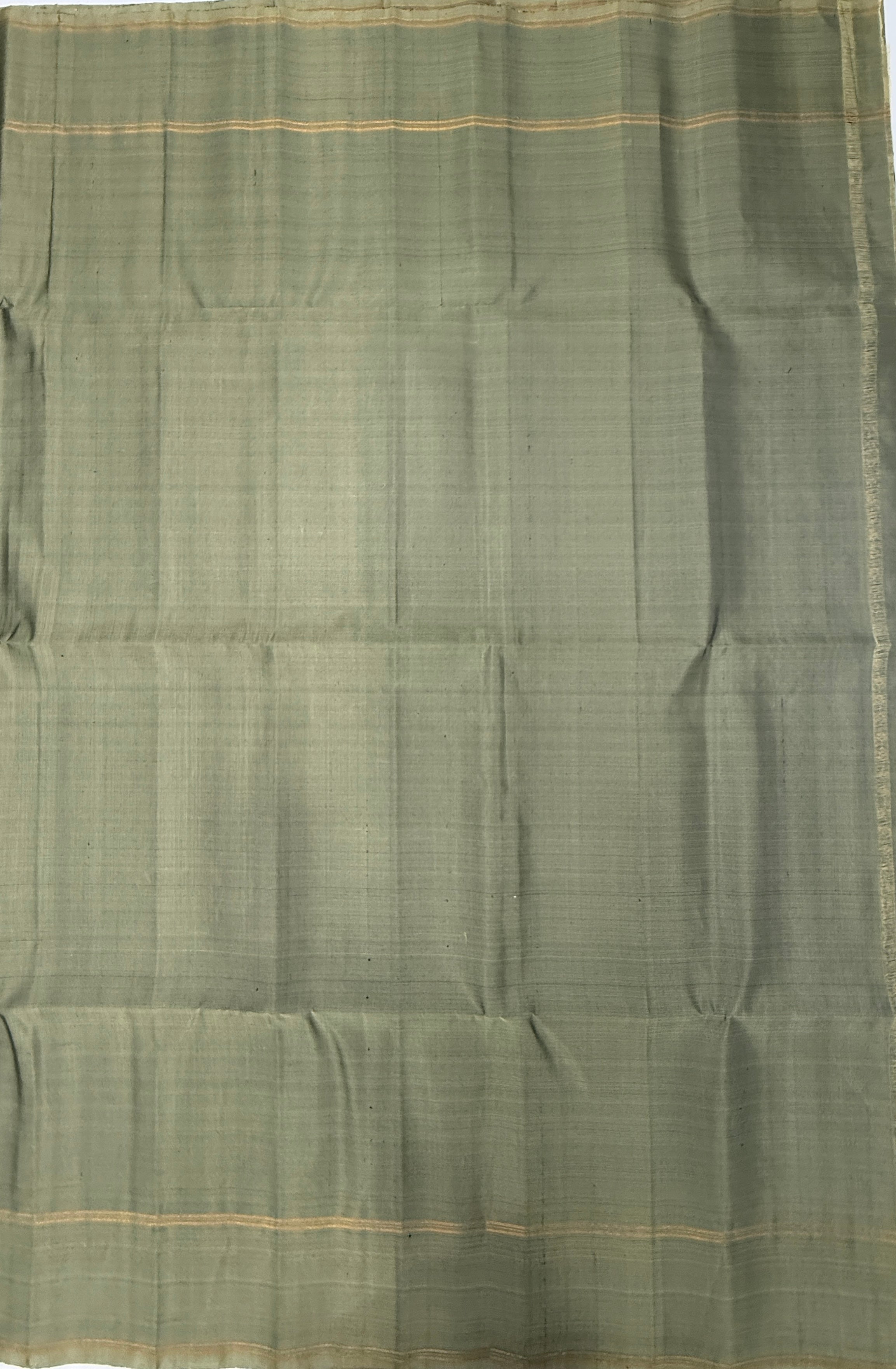 VSF1111 - dark brown color body , beige color pallu,blouse - Pure silk saree