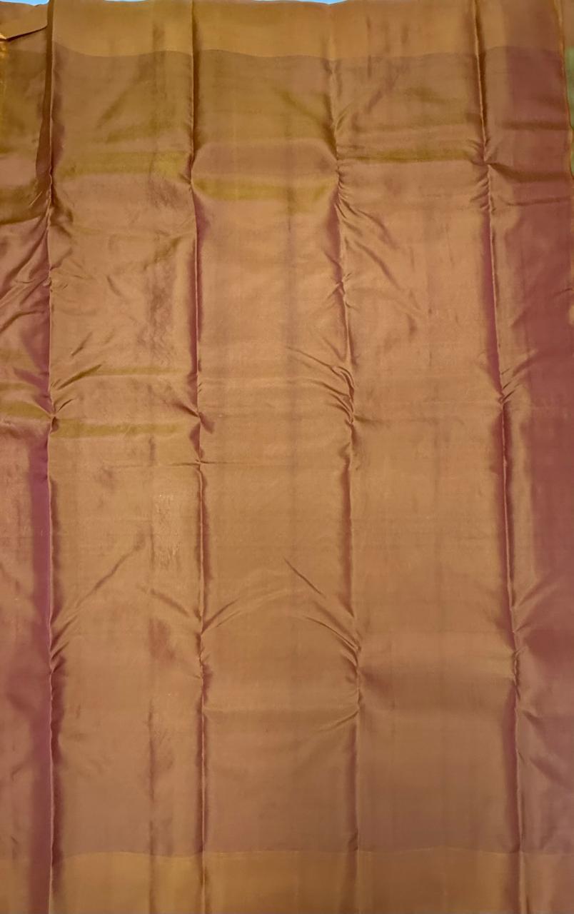 VSM84 - red color body , Mustred color pallu , blouse.