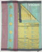 VSC505 - blue with pink color body , blue color pallu,blouse.