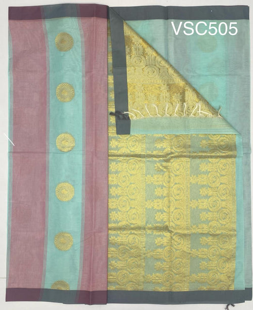 VSC505 - blue with pink color body , blue color pallu,blouse.