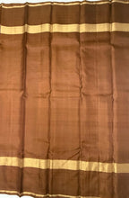 VSCB583 - violet color body , brown color pallu , blouse - Pure silk saree