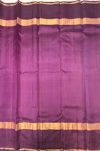 VSCB585 - royal blue color body , purple color pallu , blouse - Pure silk saree